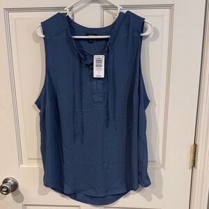 Torrid Elegant Blue Sleeveless Blouse